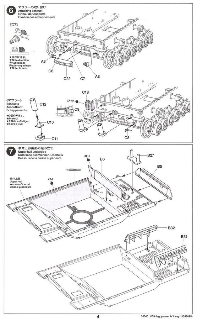 Konstruktorius Tamiya - Jagdpanzer IV/70(V) Lang (Sd.Kfz.162/1), 1/35, 35340, 8 m.+ цена и информация | Konstruktoriai ir kaladėlės | pigu.lt