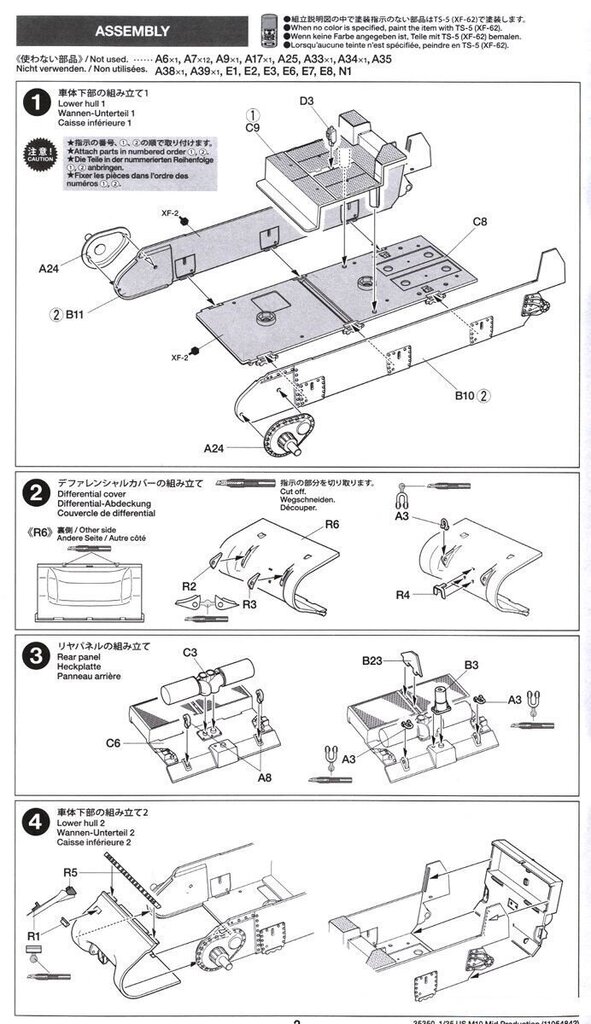 Konstruktorius Tamiya - U.S. Tank Destroyer M10 Mid Production, 1/35, 35350, 8 m.+ цена и информация | Konstruktoriai ir kaladėlės | pigu.lt