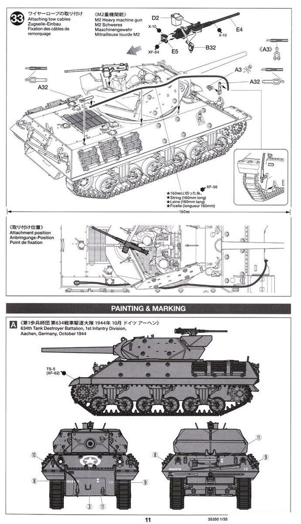 Konstruktorius Tamiya - U.S. Tank Destroyer M10 Mid Production, 1/35, 35350, 8 m.+ цена и информация | Konstruktoriai ir kaladėlės | pigu.lt