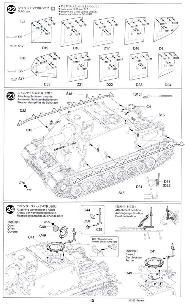 Konstruktorius Tamiya - Sd.Kfz.166 Sturmpanzer IV Brummbär, 1/35, 35353, 8 m.+ цена и информация | Konstruktoriai ir kaladėlės | pigu.lt