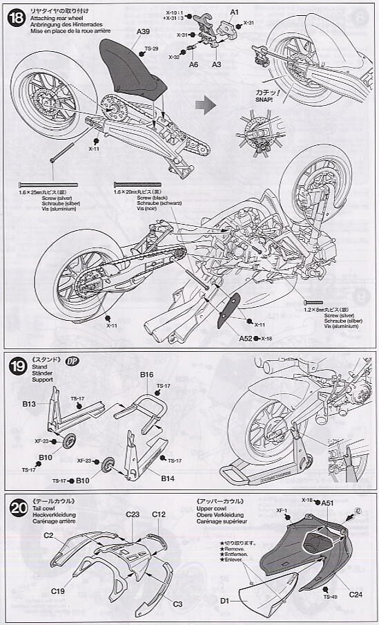 Konstruktorius Tamiya - Ducati Desmosedici, 1/12, 14101, 8 m.+ kaina ir informacija | Konstruktoriai ir kaladėlės | pigu.lt