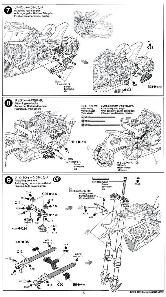 Konstruktorius Tamiya - Ducati 1199 Panigale, 1/12, 14129, 8 m.+ kaina ir informacija | Konstruktoriai ir kaladėlės | pigu.lt