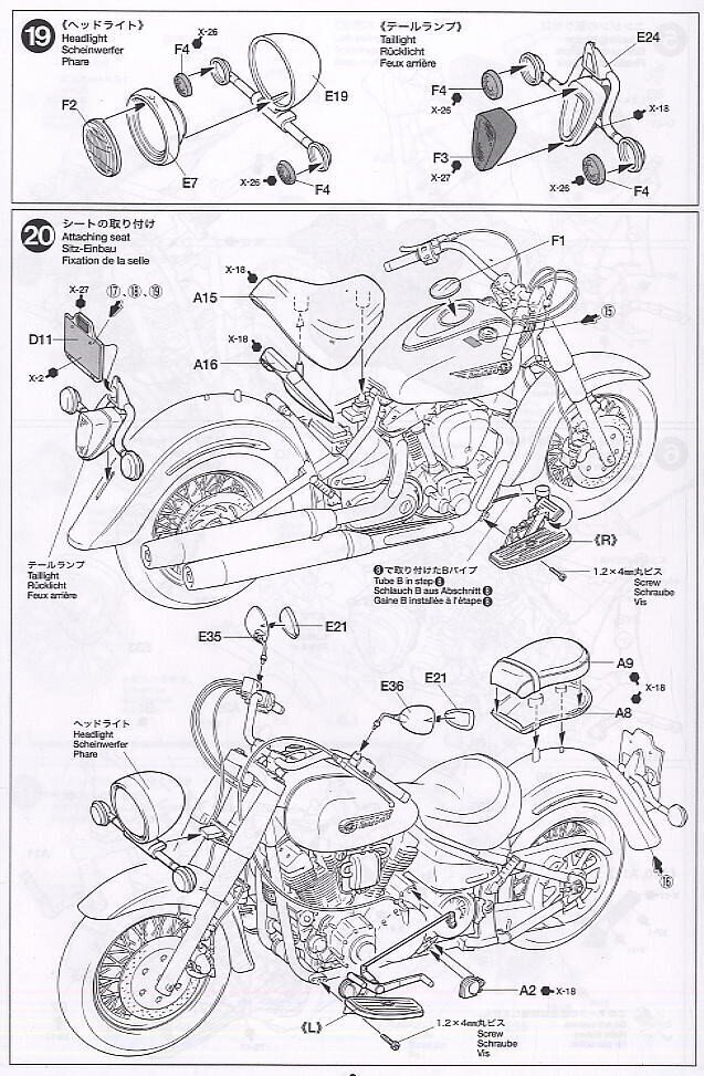 Konstruktorius Tamiya - Yamaha XV1600 Roadstar, 1/12, 14080 цена и информация | Konstruktoriai ir kaladėlės | pigu.lt