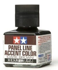 Акцентная линия, темно-коричневый цвет, Tamiya, 40 мл, 87140 цена и информация | Принадлежности для рисования, лепки | pigu.lt