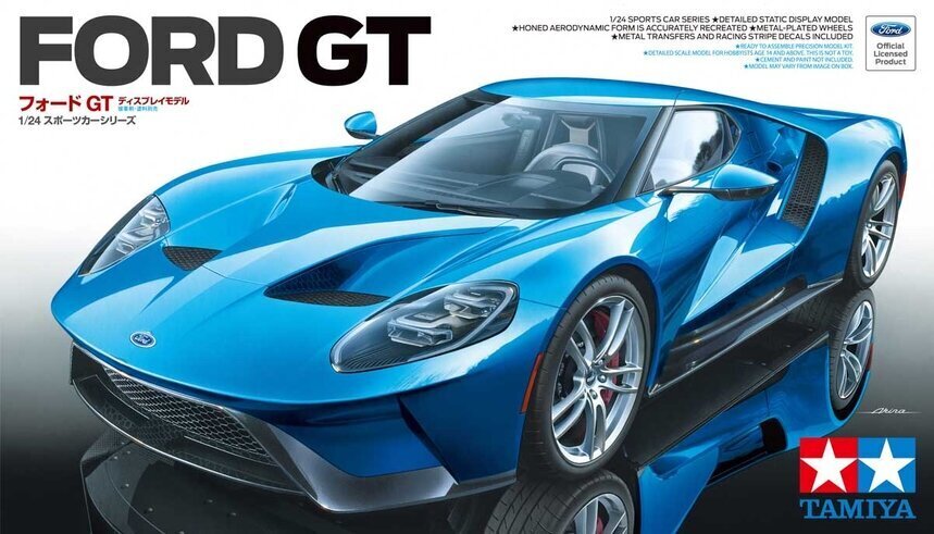 Konstruktorius Tamiya - Ford GT, 1/24, 24346, 8 m.+ kaina ir informacija | Konstruktoriai ir kaladėlės | pigu.lt