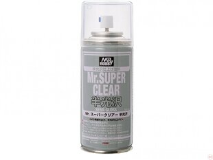 Полуглянцевый лак Mr.Hobby - Mr. Super Clear Semi-Gloss Spray, 170 мл, B-516 цена и информация | Принадлежности для рисования, лепки | pigu.lt