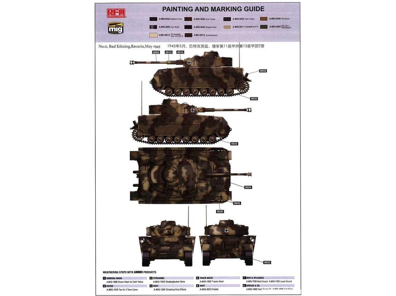 Konstruktorius Rye Field Model - Pz.Kpfw.IV Ausf.J Late Production Pz.Beob.Wg.IV Ausf.J, 1/35, RFM-5033, 8 m.+ kaina ir informacija | Konstruktoriai ir kaladėlės | pigu.lt