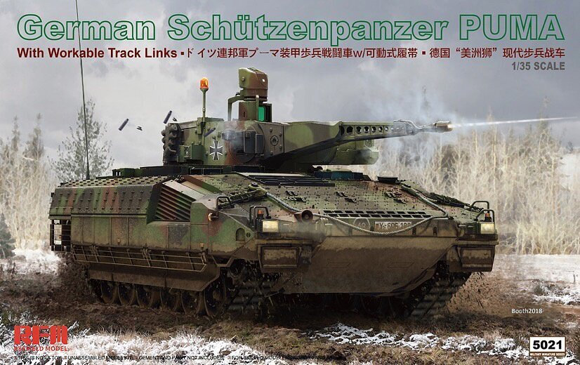 Konstruktorius Rye Field Model - German Schutzenpanzer PUMA with workable track links, 1/35, RFM-5021, 8 m.+ kaina ir informacija | Konstruktoriai ir kaladėlės | pigu.lt