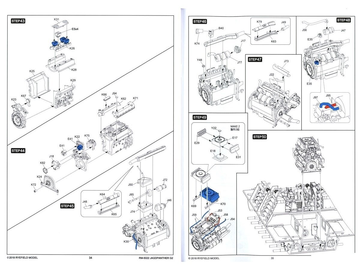 Surenkamas modelis Rye Field Model, Jagdpanther G2 RFM-5022, 1/35 kaina ir informacija | Konstruktoriai ir kaladėlės | pigu.lt