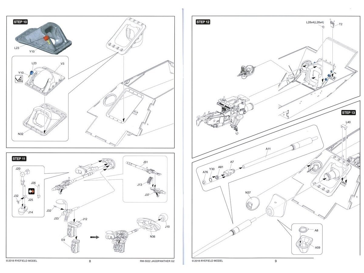 Surenkamas modelis Rye Field Model, Jagdpanther G2 RFM-5022, 1/35 kaina ir informacija | Konstruktoriai ir kaladėlės | pigu.lt