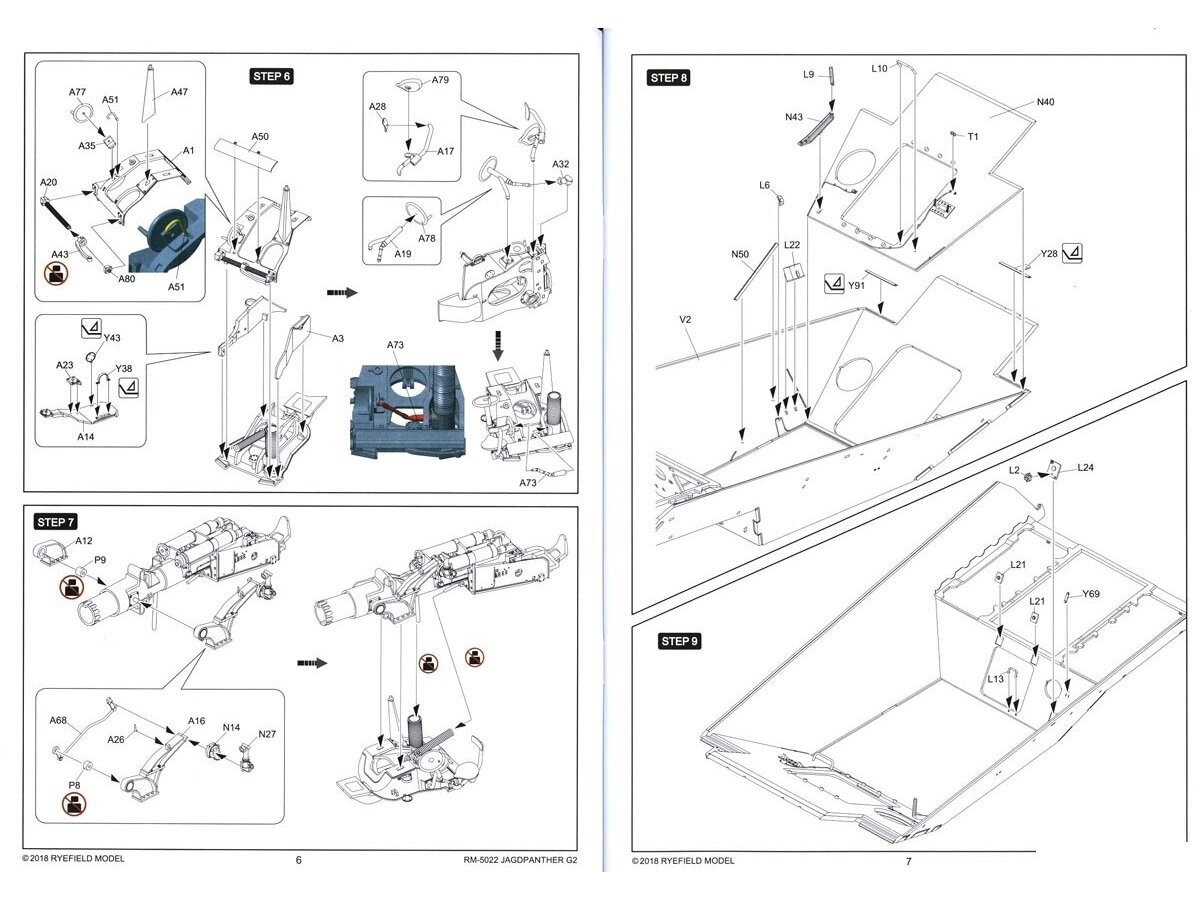 Surenkamas modelis Rye Field Model, Jagdpanther G2 RFM-5022, 1/35 kaina ir informacija | Konstruktoriai ir kaladėlės | pigu.lt