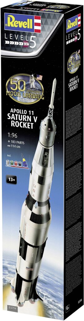 Konstruktorius Revell - Apollo 11 Saturn V Rocket dovanų komplektas, 1/96, 03704 kaina ir informacija | Konstruktoriai ir kaladėlės | pigu.lt