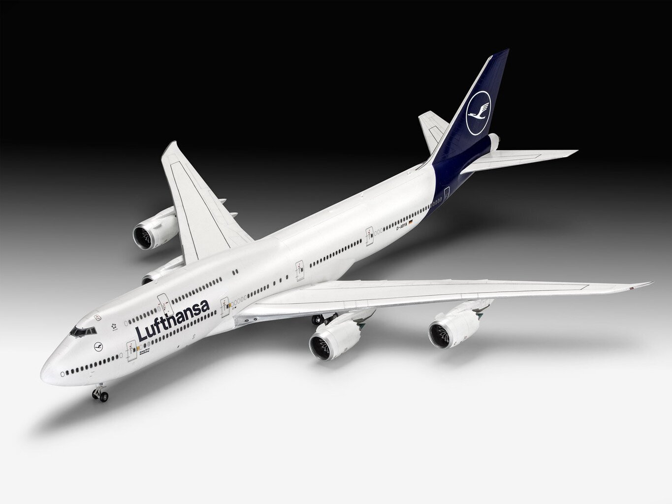 Konstruktorius Revell - Boeing 747-8 Lufthansa New Livery, 1/144, 03891, 13 m.+ цена и информация | Konstruktoriai ir kaladėlės | pigu.lt