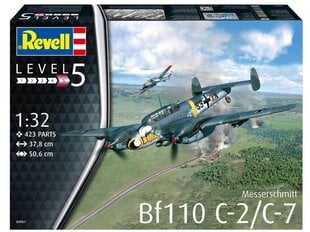 Revell - Messerschmitt Bf110 C-7, 1/32, 04961 цена и информация | Конструкторы и кубики | pigu.lt