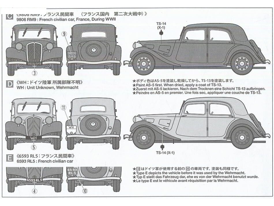 Konstruktorius Tamiya - Citroen Traction 11CV, 1/35, 35301, 8 m.+ цена и информация | Konstruktoriai ir kaladėlės | pigu.lt