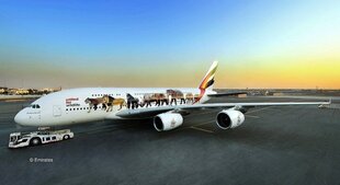 Modeliukas Revell - Airbus A380 Emirates Wild-Life, 1/144, 03882, 10 m.+ kaina ir informacija | Konstruktoriai ir kaladėlės | pigu.lt