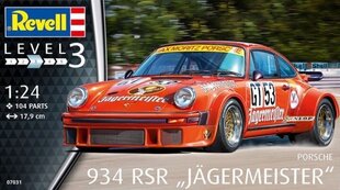 Konstruktorius Revell - Porsche 934 RSR "Jägermeister", 1/24, 07031, 10 m.+ kaina ir informacija | Konstruktoriai ir kaladėlės | pigu.lt