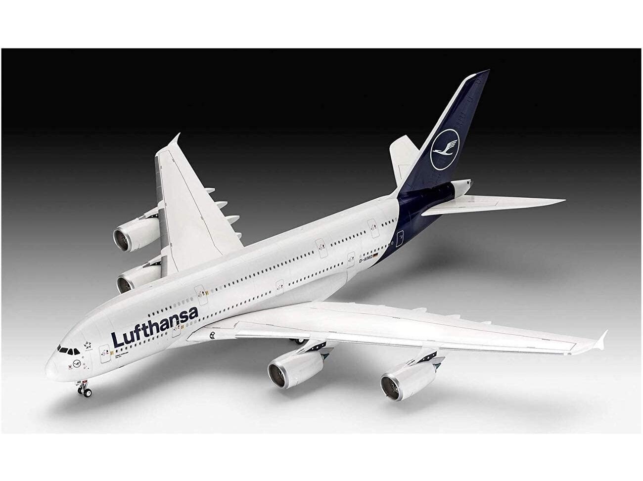 Konstruktorius Revell - Airbus A380-800 Lufthansa New Livery, 1/144, 03872, 8 m.+ kaina ir informacija | Konstruktoriai ir kaladėlės | pigu.lt