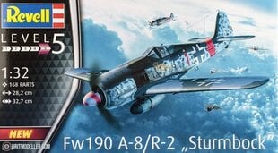 Revell - Fw190 A-8 «Sturmbock», 1/32, 03874 цена и информация | Конструкторы и кубики | pigu.lt