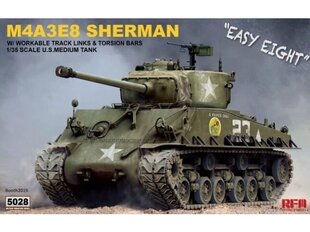 Rye Field Model - M4A3E8 Sherman w/Workable Track Links, 1/35, RFM-5028 цена и информация | Конструкторы и кубики | pigu.lt