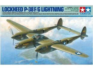 Konstruktorius Tamiya - Lockheed P-38 F/G Lightning, 1/48, 61120 kaina ir informacija | Konstruktoriai ir kaladėlės | pigu.lt