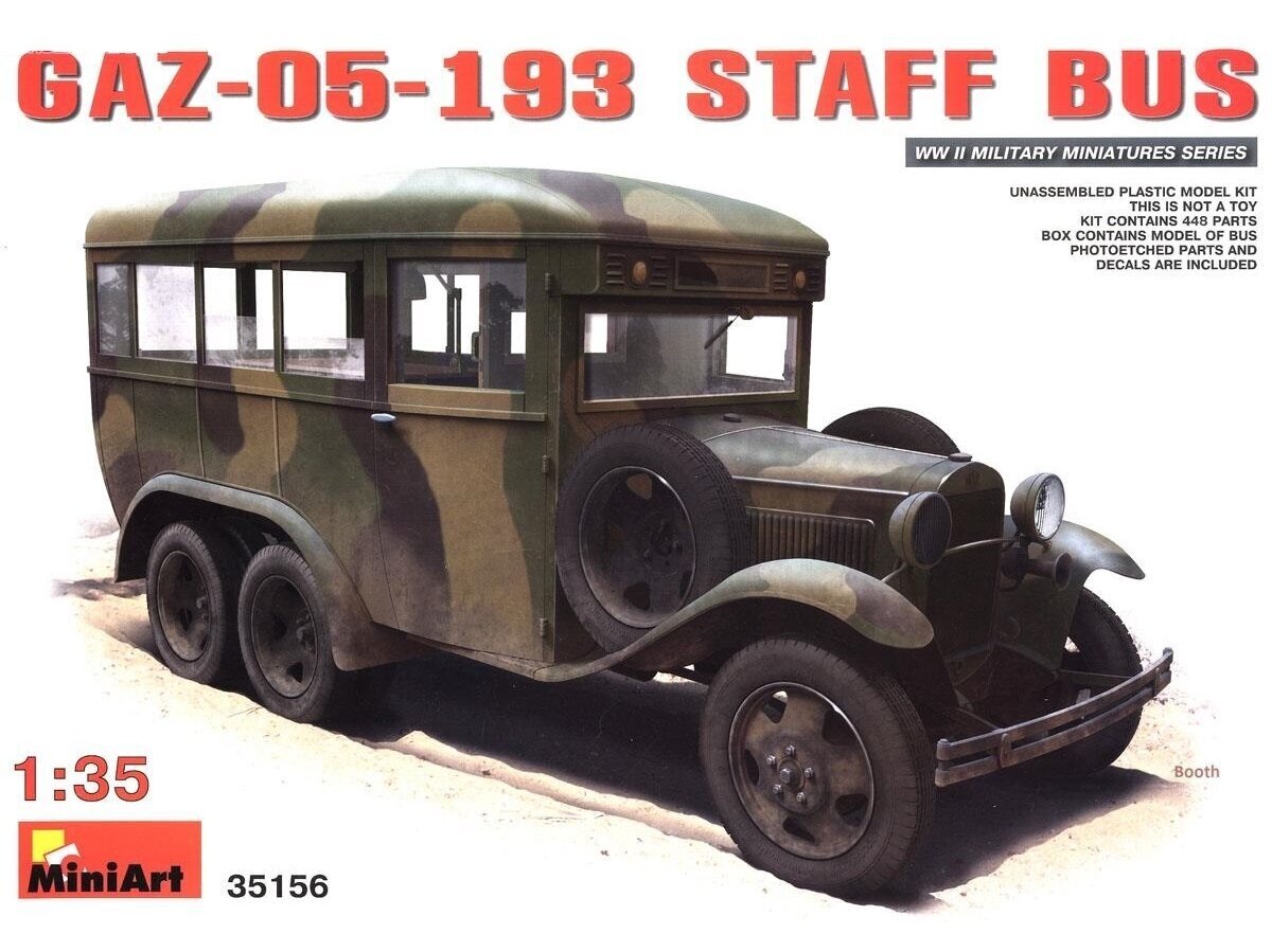 Konstruktorius Miniart - GAZ-05-193 Staff Bus, 1/35, 35156 цена и информация | Klijuojami modeliai | pigu.lt