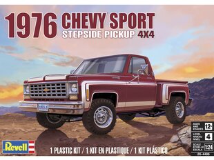 Сборная пластиковая модель Revell - 1976 Chevy Sport Stepside Pickup 4X4, 1/24, 14486 цена и информация | Конструкторы и кубики | pigu.lt