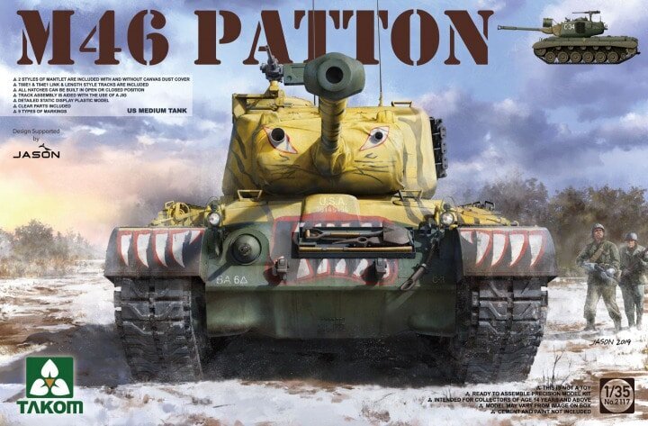 Konstruktorius Takom - M46 Patton, 1/35, 2117 цена и информация | Konstruktoriai ir kaladėlės | pigu.lt