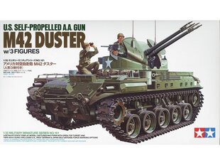 Конструктор Tamiya - U.S. Self-propelled A.A. Gun M42 Duster w/3 Figures, 1/35, 35161 цена и информация | Конструкторы и кубики | pigu.lt