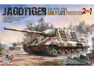 Takom - Sd.Kfz.186 Jagdtiger Early/Late Production (2 in 1), 1/35, 8001 цена и информация | Конструкторы и кубики | pigu.lt