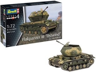 Konstruktorius Revell - Flakpanzer III"Ostwind" (3,7 cm Flak 43), 1/72, 03286, 8 m.+ kaina ir informacija | Konstruktoriai ir kaladėlės | pigu.lt