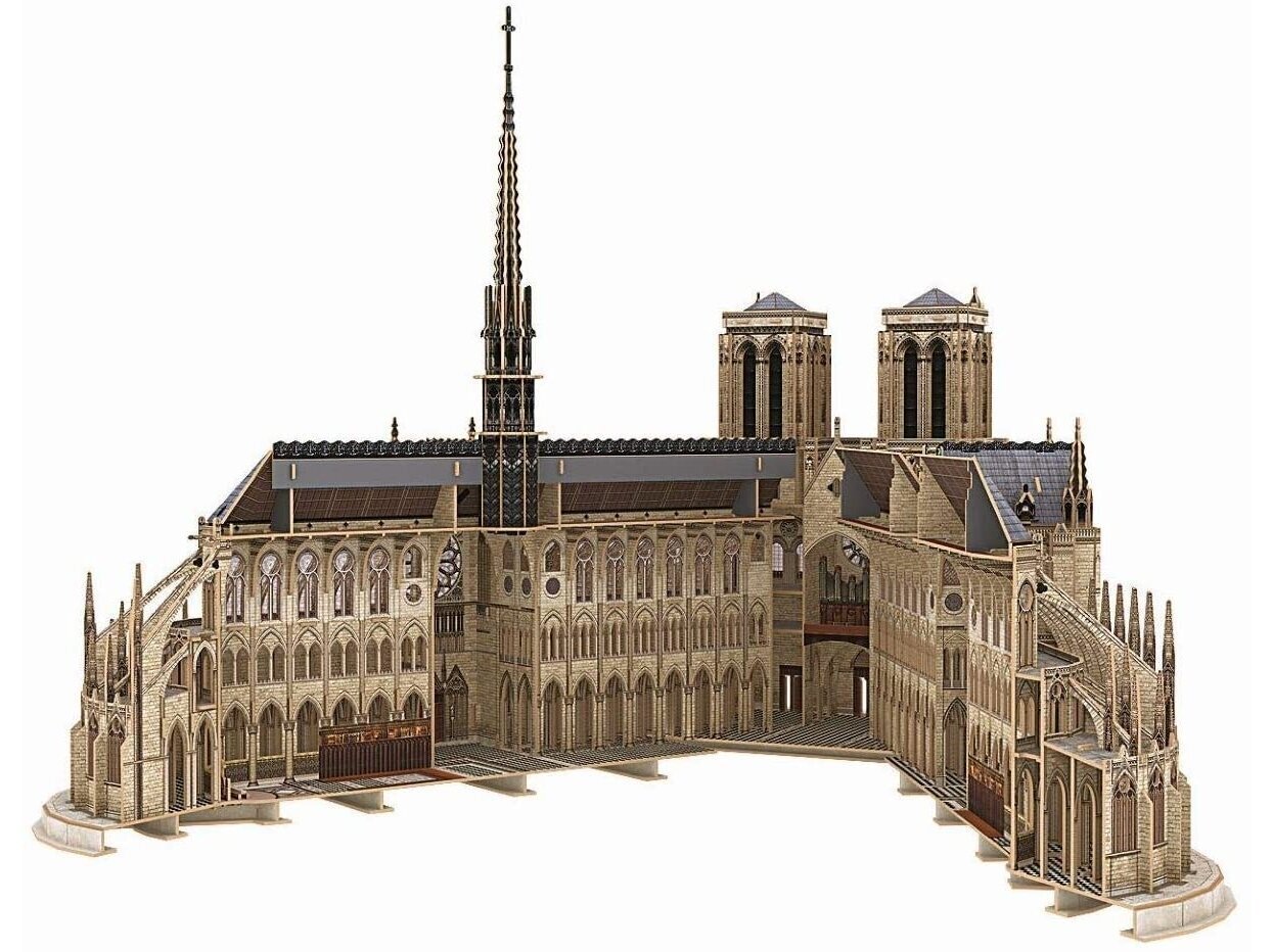 3D Dėlionė Notre Dame de Paris, 00190, 10 m.+ kaina ir informacija | Dėlionės (puzzle) | pigu.lt