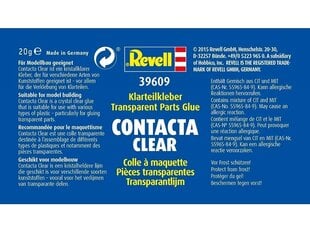 Klijai Revell - Contacta Clear klijai, 20 g kaina ir informacija | Revell Santechnika, remontas, šildymas | pigu.lt