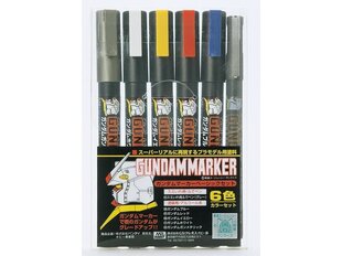 Набор маркеров Mr. Hobby - Gundam Marker Basic 6 Color Set, GMS-105 цена и информация | Принадлежности для рисования, лепки | pigu.lt