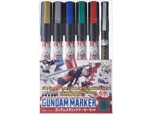 Mr.Hobby - Gundam Metallic Marker Set набор маркеров, GMS-121 цена и информация | Принадлежности для рисования, лепки | pigu.lt
