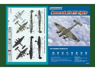 Сборная модель Hobby Boss - Messerschmitt Bf110 Fighter, 1/72, 80292 цена и информация | Конструкторы и кубики | pigu.lt