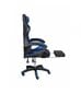 Žaidimų kėdė su atrama kojoms Vangaloo, juoda/mėlyna kaina ir informacija | Biuro kėdės | pigu.lt