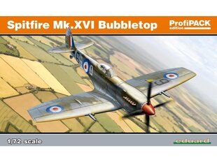 Konstruktorius Eduard - Spitfire Mk.XVI Bubbletop, Profipack, 1/72, 70126, 8 m.+ kaina ir informacija | Konstruktoriai ir kaladėlės | pigu.lt