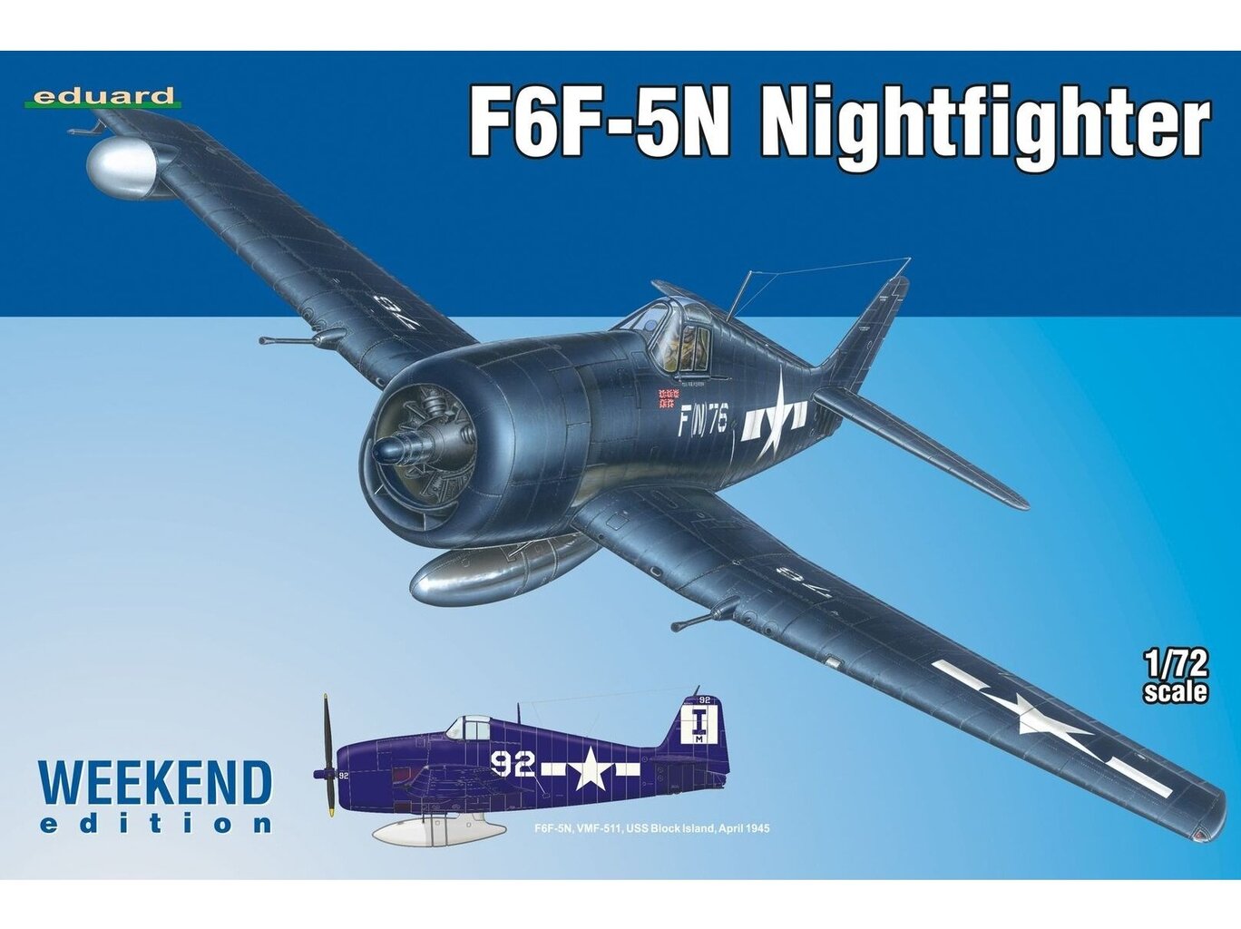 Konstruktorius Eduard - F6F-5N Nightfighter, Weekend edition, 1/72, 7434 kaina ir informacija | Konstruktoriai ir kaladėlės | pigu.lt