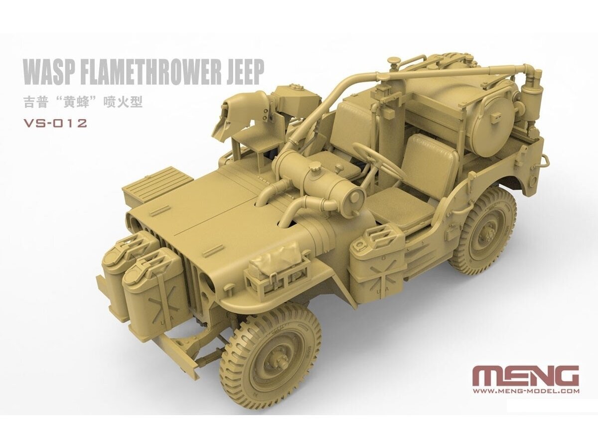 Konstruktorius Meng Model - Wasp Flamethrower Jeep, 1/35, VS-012, 8 m.+ kaina ir informacija | Konstruktoriai ir kaladėlės | pigu.lt