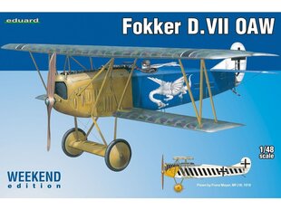 Сборная пластиковая модель Eduard - Fokker D.VII OAW, Weekend Edition with LTU decals, 1/48, 84155 цена и информация | Конструкторы и кубики | pigu.lt