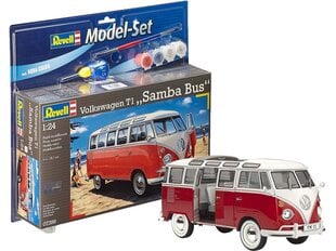 Сборная пластиковая модель Revell - VW T1 Samba Bus Model Set, 1/24, 67399 цена и информация | Конструкторы и кубики | pigu.lt