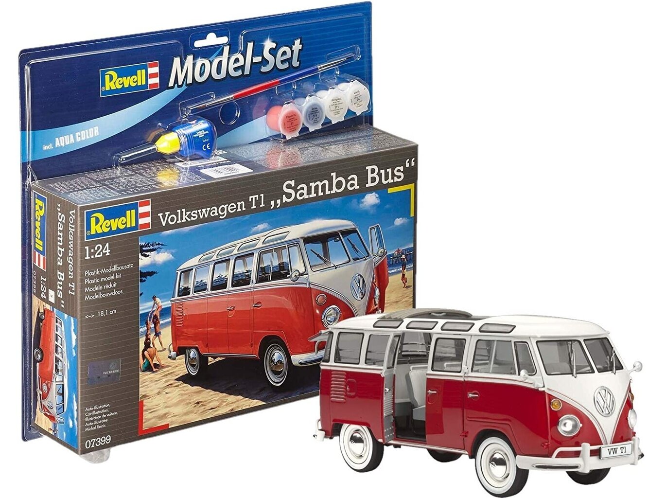 Konstruktorius Revell, VW T1 Samba Bus, dovanų komplektas, 1/24, 67399 kaina ir informacija | Konstruktoriai ir kaladėlės | pigu.lt