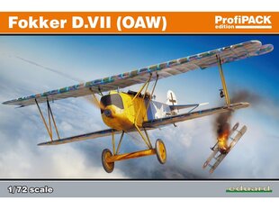 Сборная пластиковая модель Eduard - Fokker D.VII (OAW), Profipack, 1/72, 70131 цена и информация | Конструкторы и кубики | pigu.lt