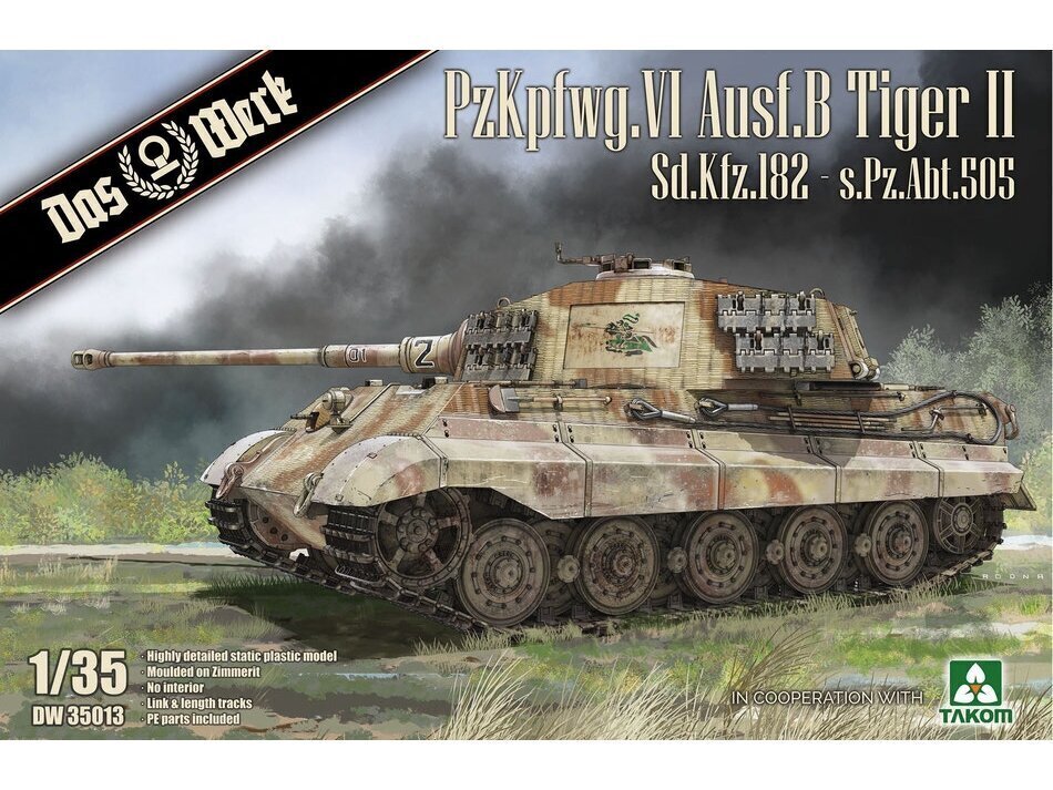 Konstruktorius Das Werk - PzKpfwg. VI Ausf.B Tiger II, 1/35, 35013, 8 m.+ цена и информация | Konstruktoriai ir kaladėlės | pigu.lt