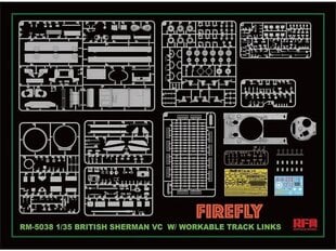 Konstruktorius Rye Field Model - British Sherman VC Firefly, 1/35, RFM-5038, 8 m.+ kaina ir informacija | Konstruktoriai ir kaladėlės | pigu.lt