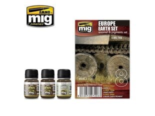 Комплект старения AMMO MIG - EUROPE EARTH SET. AMIG7408 цена и информация | Принадлежности для рисования, лепки | pigu.lt