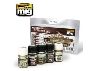 AMMO MIG - Sendinimo rinkinys GERMAN CAMO WEATHERING SET, 7443 kaina ir informacija | Piešimo, tapybos, lipdymo reikmenys | pigu.lt