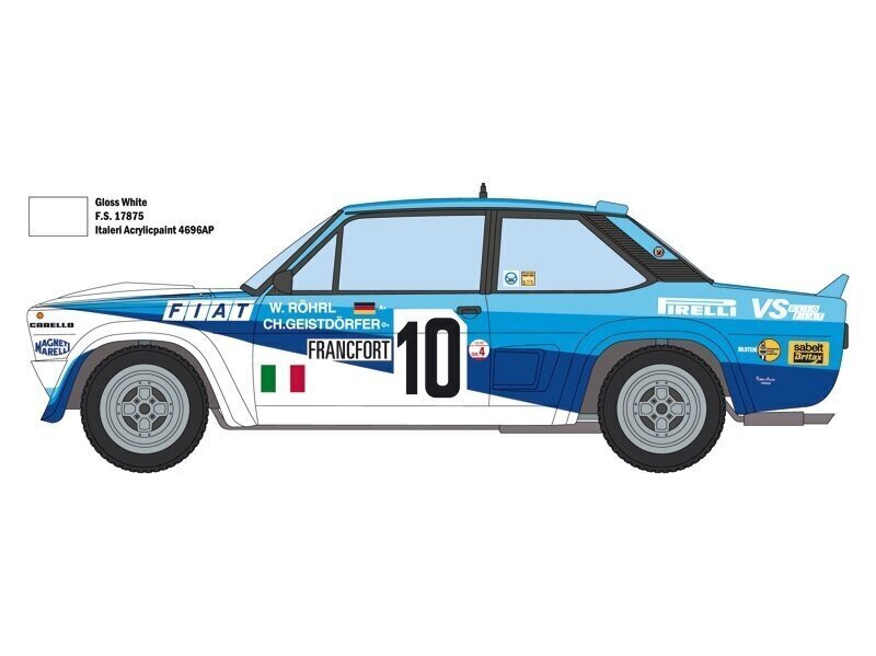 Konstruktorius Italeri - Fiat 131 Abarth, 1/24, 3662, 8 m.+ kaina ir informacija | Konstruktoriai ir kaladėlės | pigu.lt