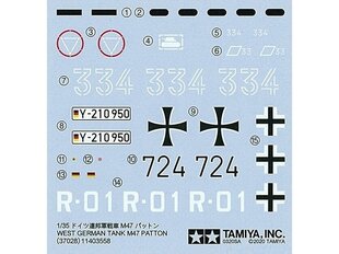 Konstruktorius Tamiya - West German tank M47 Patton, 1/35, 37028 kaina ir informacija | Konstruktoriai ir kaladėlės | pigu.lt